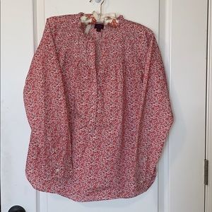 J. Crew Flower Patterned Blouse